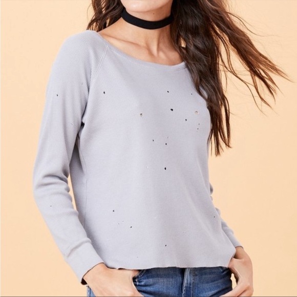 LNA Tops - 💚LNA distressed top